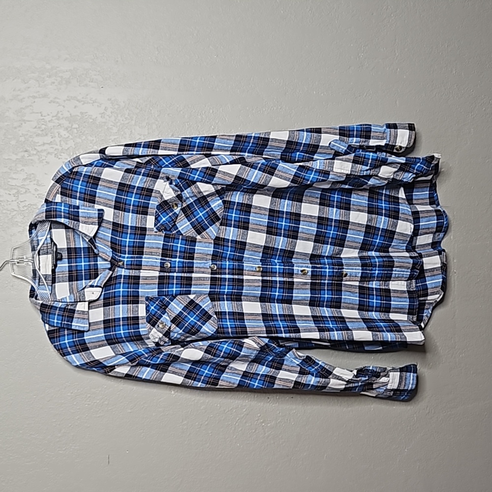 Blue Alexander Del Rossa Flannel sz 3XL
